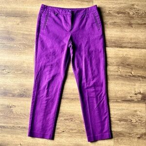 Adrianna Papell plum back split seam stretch trousers